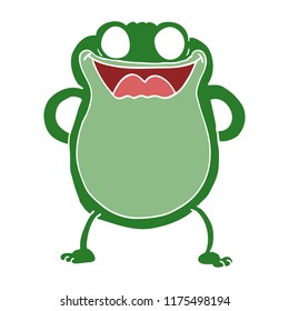 cartoon doodle frog