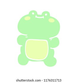 cartoon doodle frog