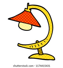 cartoon doodle funky lamp