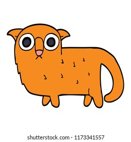 cartoon doodle funny cat