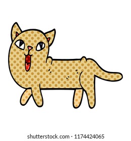cartoon doodle funny cat