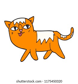 cartoon doodle funny cat