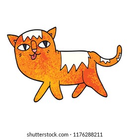 desenho animado doodle gato engraçado