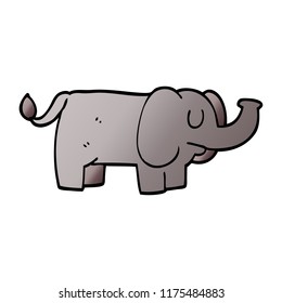 doodle de dibujos animados elefante divertido