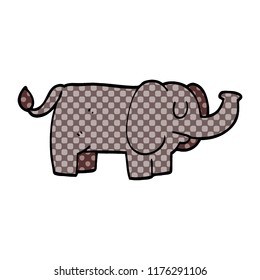 doodle de dibujos animados elefante divertido