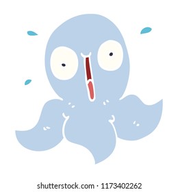 doodle de dibujos animados pulpo divertido
