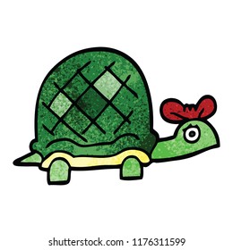 caricatura doodle tortoise graciosa