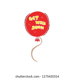 Cartoon Doodle Get Well Soon Balloon