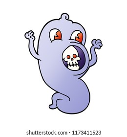 cartoon doodle ghost