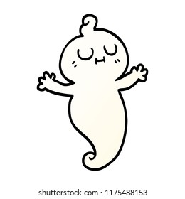 cartoon doodle ghost
