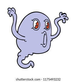 cartoon doodle ghost