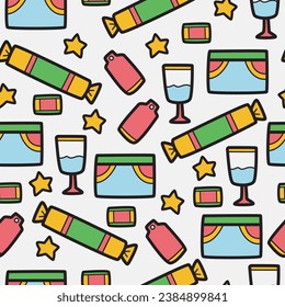 Cartoon doodle gift pattern design