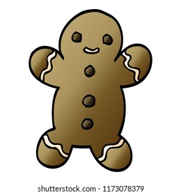 cartoon doodle gingerbread man