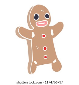 caricatura doodle gingerbread man