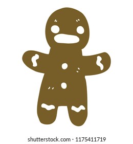caricatura doodle gingerbread man