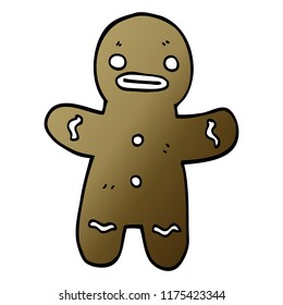 Cartoon Doodle Gingerbread Man Stock Vector (Royalty Free) 1175499763