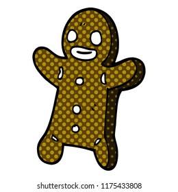 cartoon doodle gingerbread man