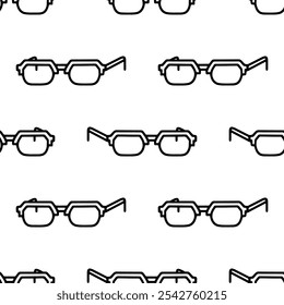 Cartoon doodle glasses seamless pattern.	
