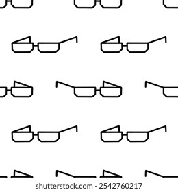 Cartoon doodle glasses seamless pattern.	
