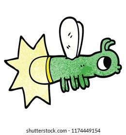 cartoon doodle glow bug