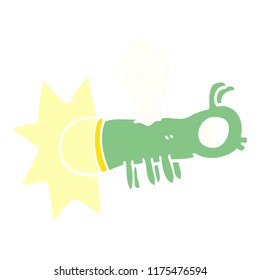 cartoon doodle glow bug