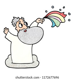 cartoon doodle god on cloud
