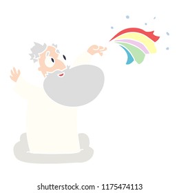 dios del doodle de dibujos animados en la nube