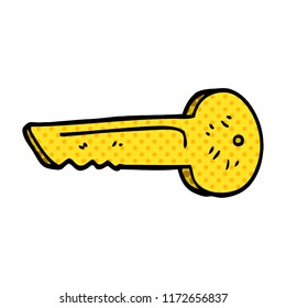 clave de oro del doodle de dibujos animados