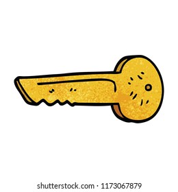 clave de oro del doodle de dibujos animados