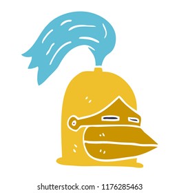 cartoon doodle golden helmet