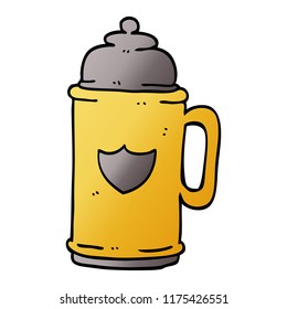 cartoon doodle golden tankard
