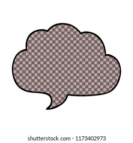 garabato de dibujos animados burbuja de habla gris