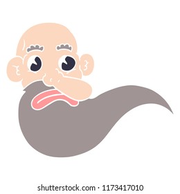 doodle de caricatura gruñón viejo