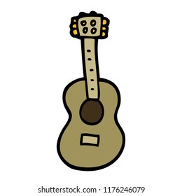 cartoon doodle guitar