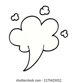 cartoon doodle gust of air