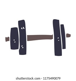 cartoon doodle gym weights