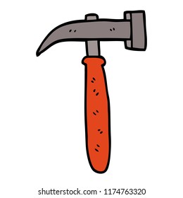 cartoon doodle hammer