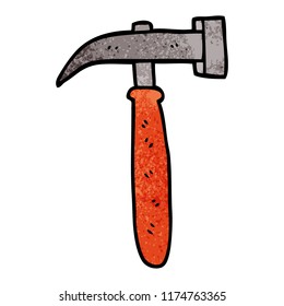 martillo de doodle de dibujos animados