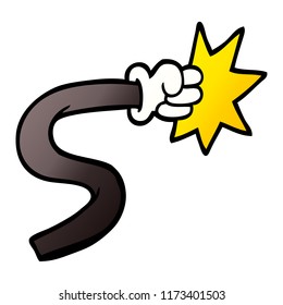 doodle de dibujos animados de un gesto de mano