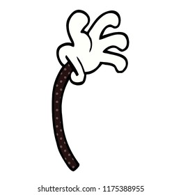 doodle de dibujos animados de un gesto de mano