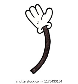 doodle de dibujos animados de un gesto de mano