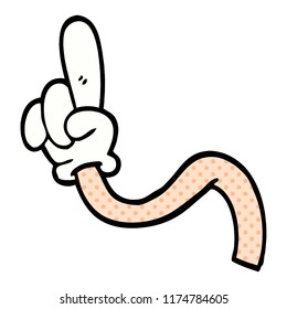 gestos de la mano del doodle de dibujos animados