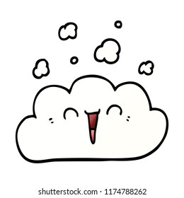 cartoon doodle happy cloud