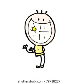 cartoon doodle happy dancing man
