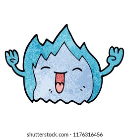 cartoon doodle happy gas flame