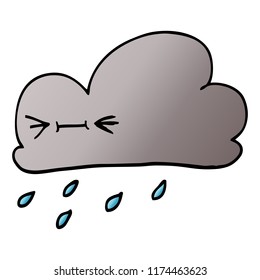 cartoon doodle happy grey cloud