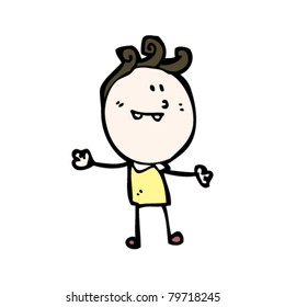 hombre feliz del doodle de caricatura