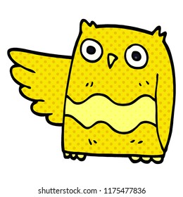 cartoon doodle happy owl
