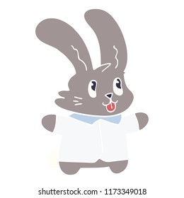 cartoon doodle happy rabbit