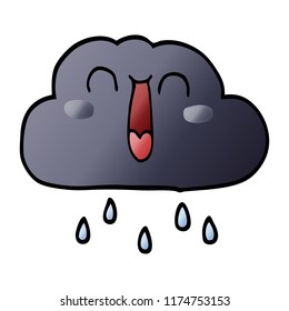doodle de dibujos animados de una nube feliz